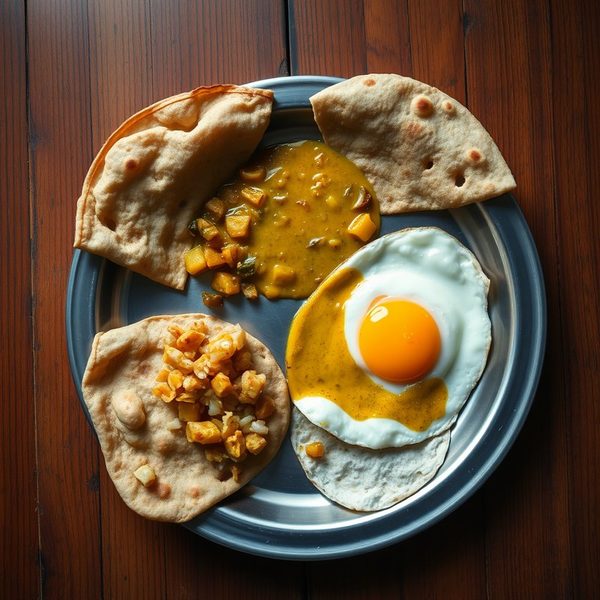Combo 02 ( Paratha2, Veg/Dal/Mix, Egg)
